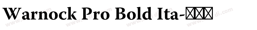 Warnock Pro Bold Ita字体转换